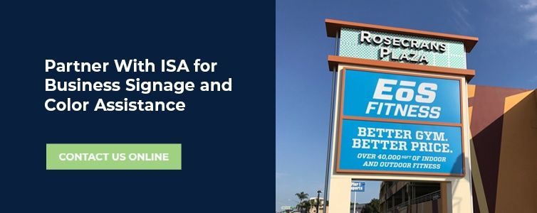 sign color assistance from ISA Signs