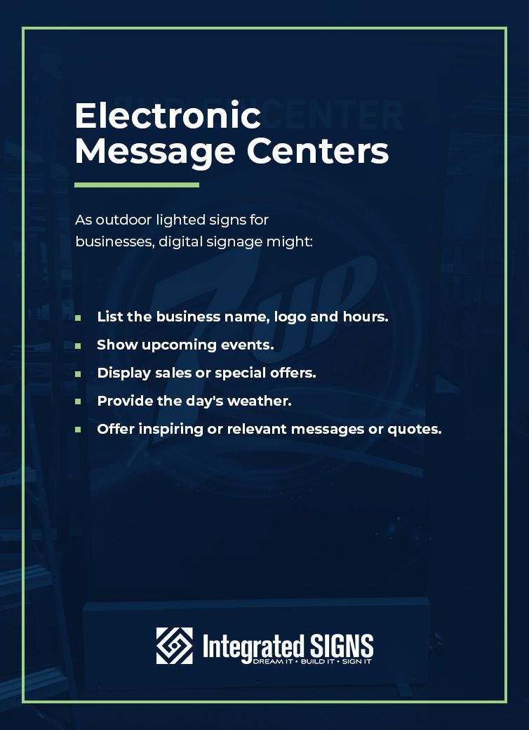  Electronic Message Centers
