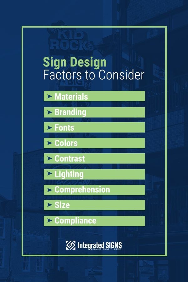 Sign Design Factors to Consider