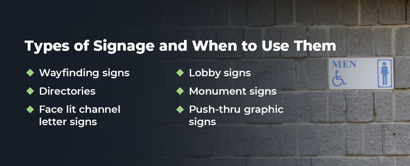 Types of Signage and When to Use Them